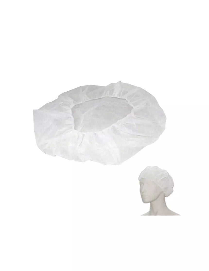 Gorro Polipropileno, Desechable. Tipo Acordeón Verde. Clip